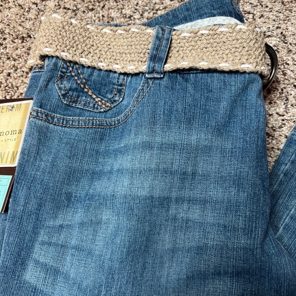 Sonoma Life Style Blue Jeans with Belt Low Rise Boot Cut Modern Fit Women FLAWS - Picture 2 of 16